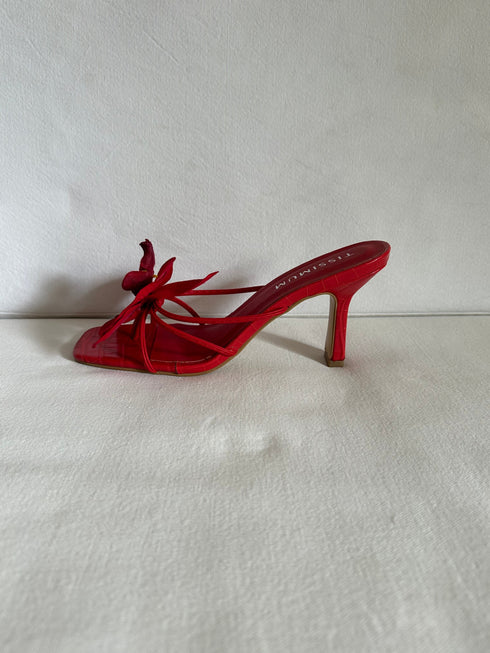 red heels with flowers